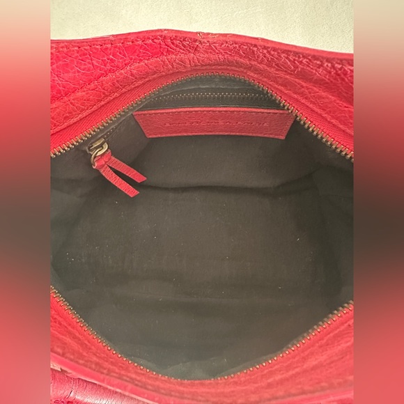Authentic BALENCIAGA Agneau Classic Hardware Mini City in Red Lambskin Leather - Picture 14 of 17